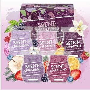 BNIB Scentsy Scent-Spirations Black Raspberry Vanilla 5 Wax Bar Collection